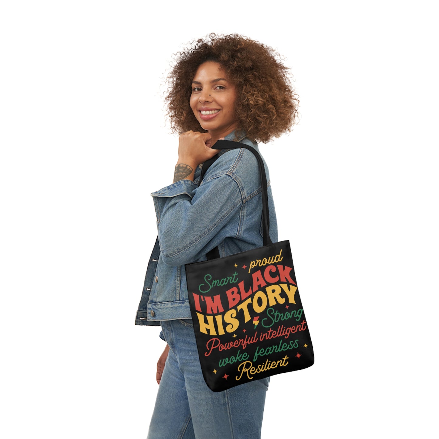 I'm Black History-Colorful  Black Tote