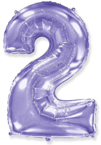 Foil Number Balloon-Purple