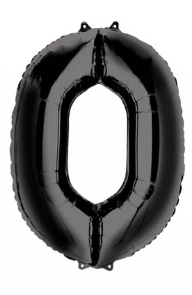 Foil Number Balloon-Black