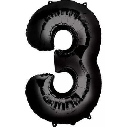 Foil Number Balloon-Black