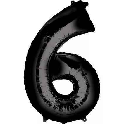 Foil Number Balloon-Black