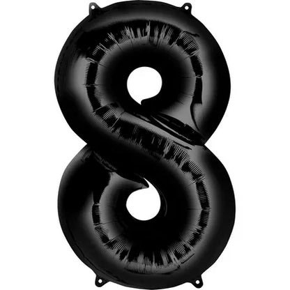 Foil Number Balloon-Black