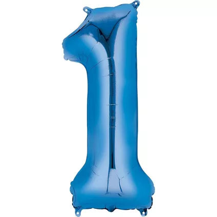 Foil Number Balloon-Blue