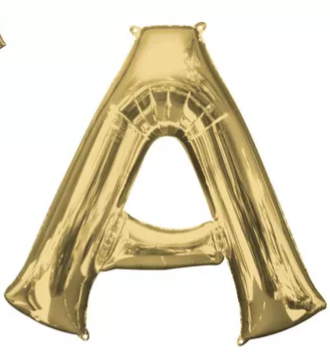 Foil Letter Balloon-Gold