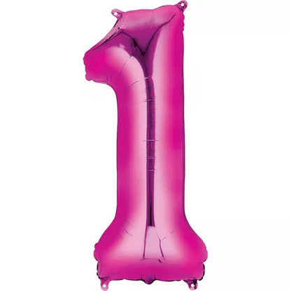 Foil Number Balloon-Pink