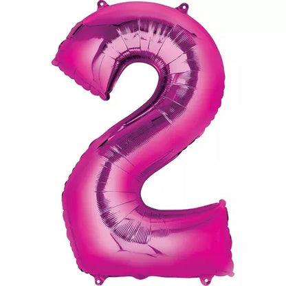 Foil Number Balloon-Pink