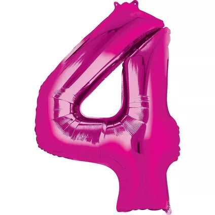 Foil Number Balloon-Pink