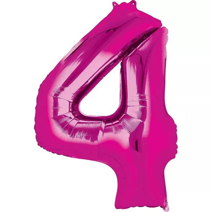 Foil Number Balloon-Pink