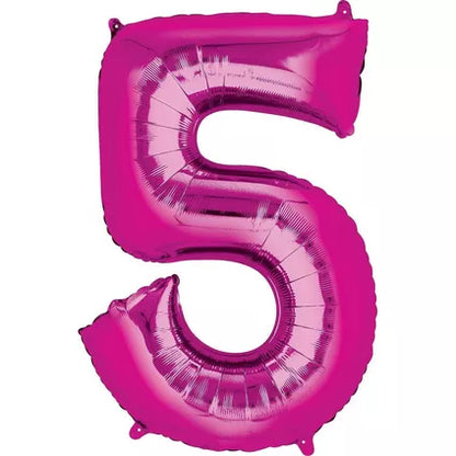 Foil Number Balloon-Pink