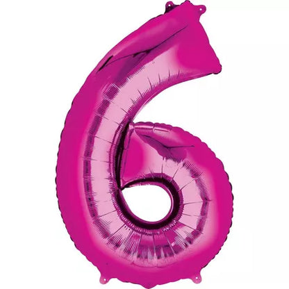 Foil Number Balloon-Pink