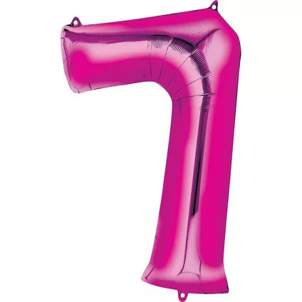 Foil Number Balloon-Pink