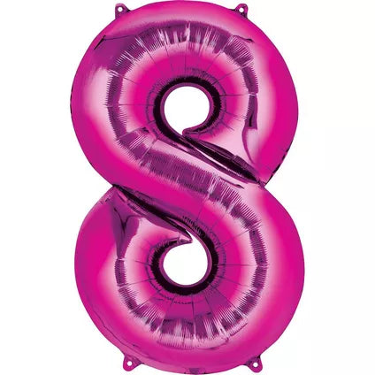 Foil Number Balloon-Pink