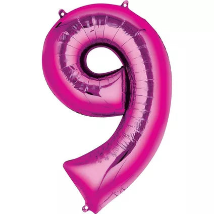 Foil Number Balloon-Pink