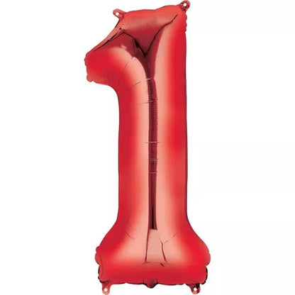 Foil Number Balloon-Red