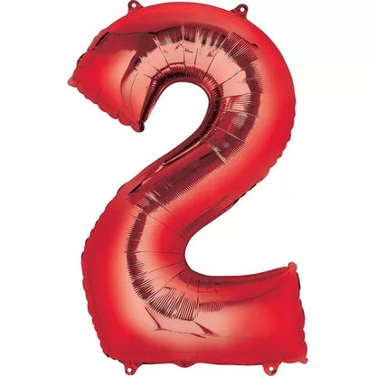 Foil Number Balloon-Red