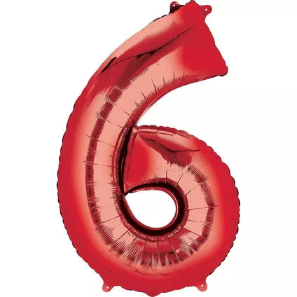 Foil Number Balloon-Red