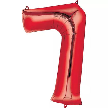 Foil Number Balloon-Red