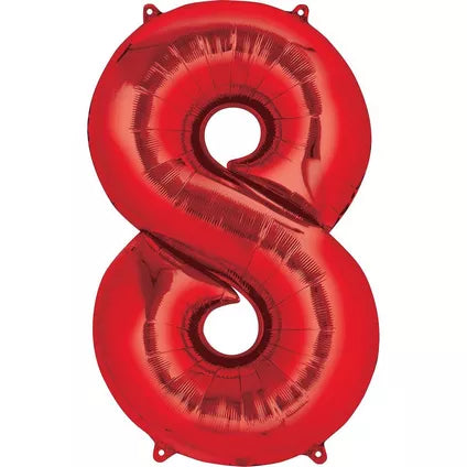 Foil Number Balloon-Red